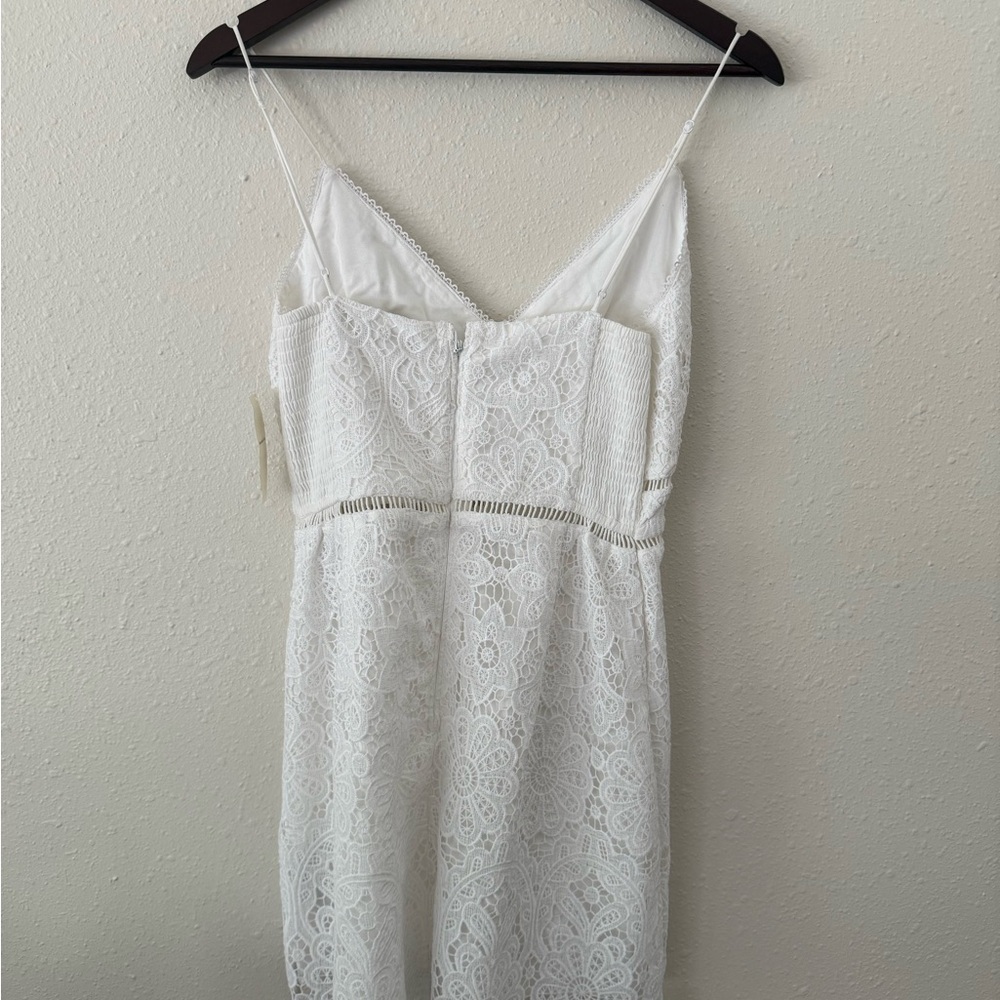 White Lace Abercrombie Spaghetti Strap Dress - Picture 2 of 3